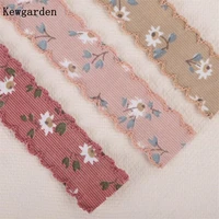 kewgarden handmade sewing crafts overlock edge tape gift packing flower ribbon 25mm 1 diy make hair bow accessories 8 yards