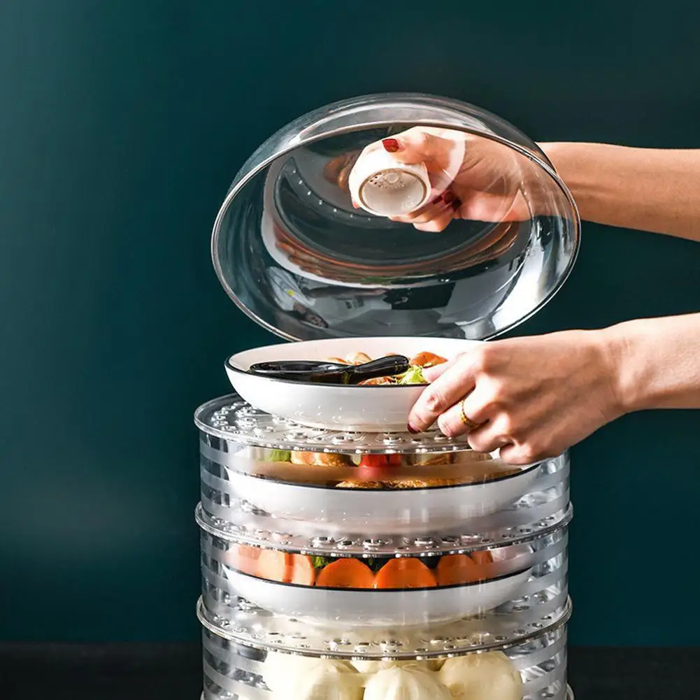 

Прозрачная Штабелируемая изоляционная Крышка для пищевых продуктов, холодильника, продуктов, овощей, пылезащитная крышка