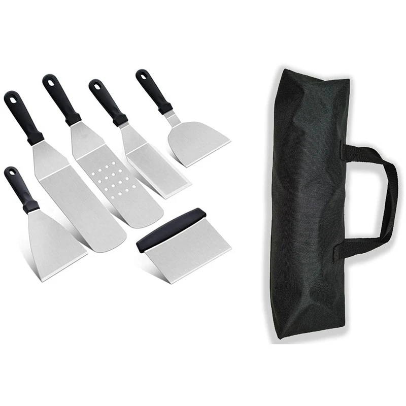 

Professional Spatula Set - Commercial Grade Stainless Steel Griddle Accessories Set