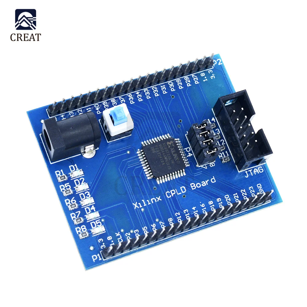Xilinx XC9572XL CPLD Development Board Brassboard Learning JTAG Interface DC Power Supply with Switch | Электронные компоненты