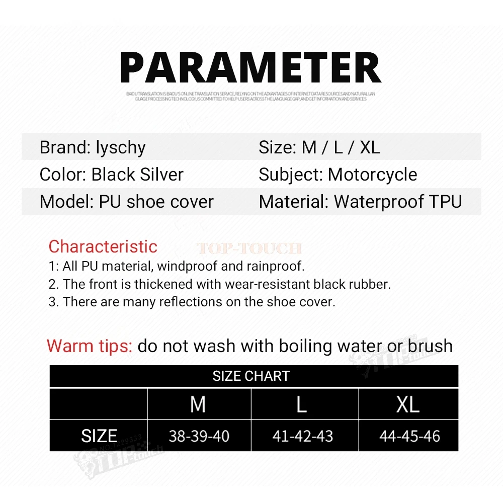 

LYSCHY Botas Moto Waterproof Rain Boots Windeproof Shoes Cover Fleece Wearable Botas Moto Reflective Motorcycle Boots Men