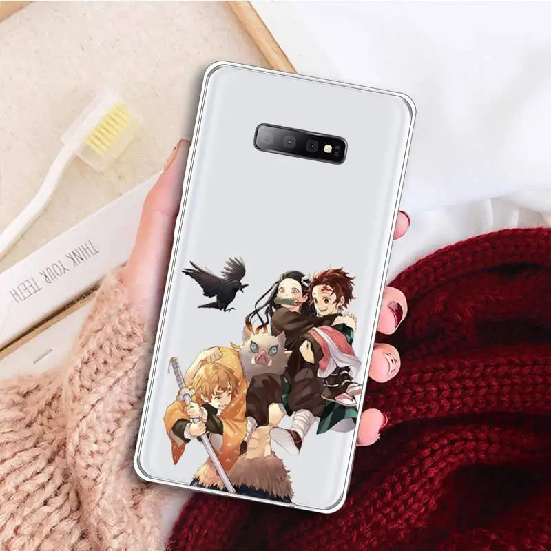 

Demon Slayer anime Phone Case Clear Transparent for samsung A 21s 50 71 S 8 9 20 note 10 20 plus ultra