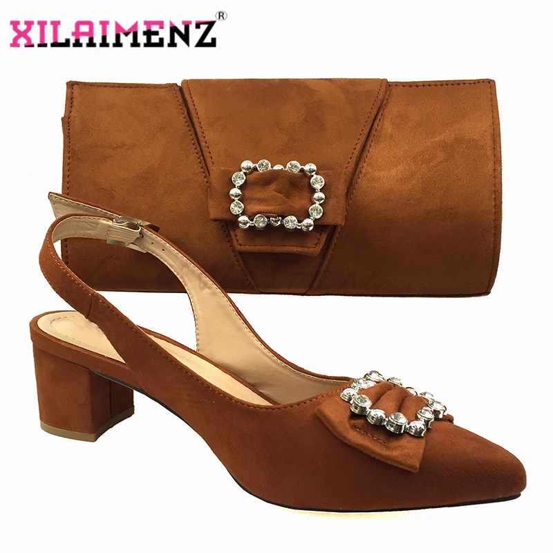 2020 г. Модные туфли на высоком каблуке и сумочка в африканском стиле нигерийский