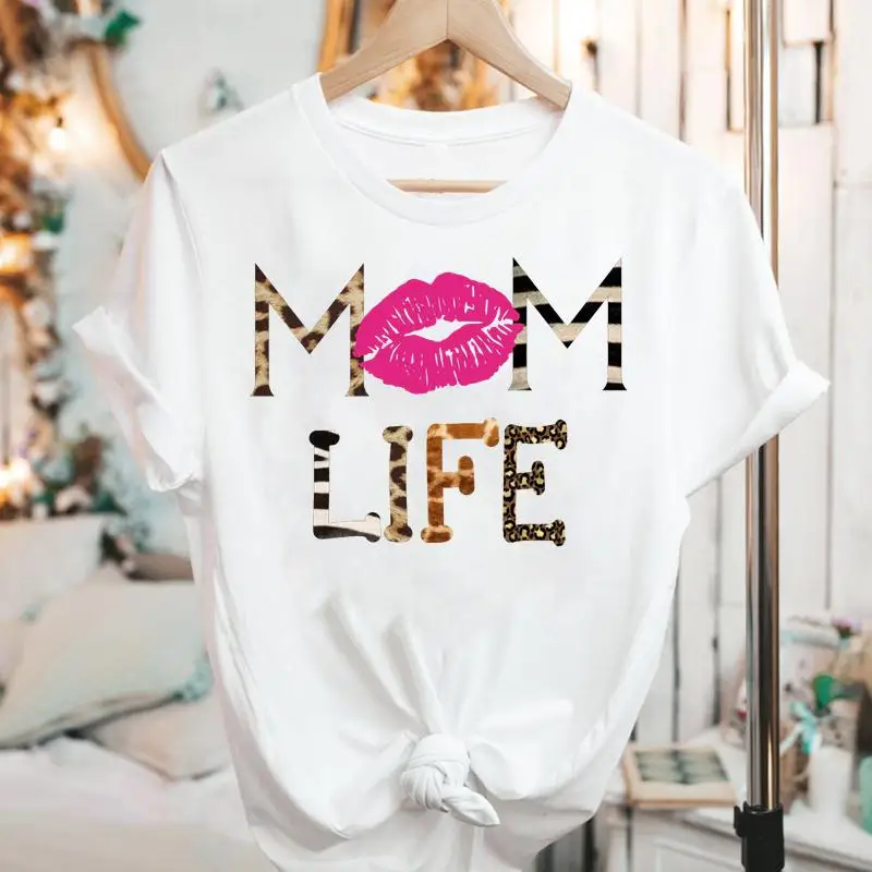 

Women Graphic Mom Mother Mama Love Letter Short Sleeve Clothing Summer Fashion Print Female Clothes Tops Tees Tshirt T-shirt