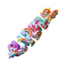 Faixas de borracha elásticas para cabelo, faixas de cabelo de flor de fruta fofas de desenho animado para meninas, acessórios para cabelo de princesa com 10 modos (3)