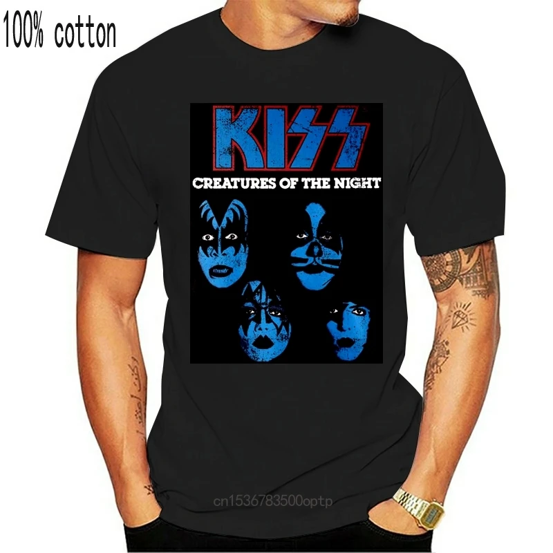 

New Kiss 'Creatures of The Night' T-Shirt - 2021 & OFFICIAL! Normal Short Sleeve Cotton T Shirts Hot Cheap Men'S