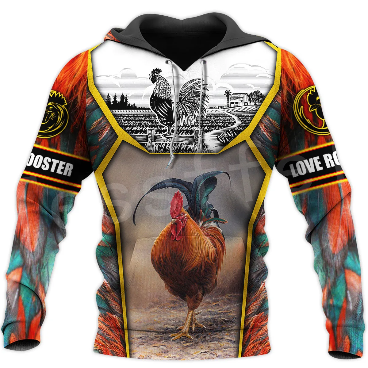 Забавный спортивный костюм tessвам с животным символом курицы петуха забавным