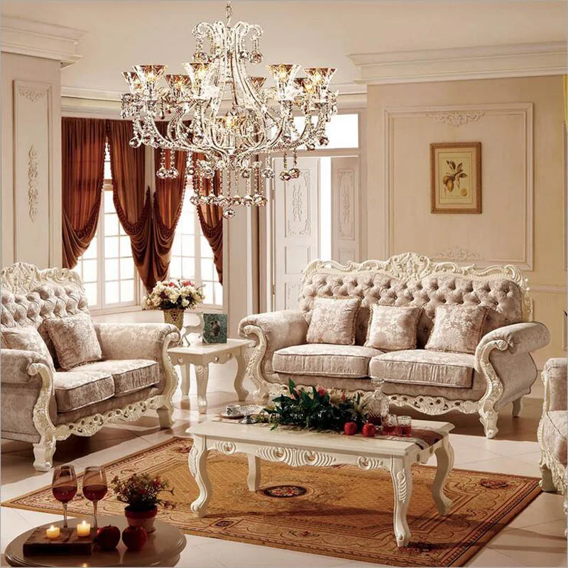 Высококачественный европейский античный диван для гостиной комплект мебели из