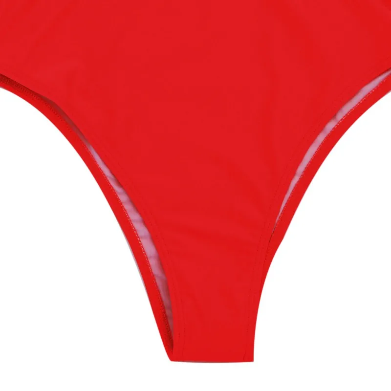 

Sexy Women Water Sports European And American Solid Color Cross One-piece Swimsuit