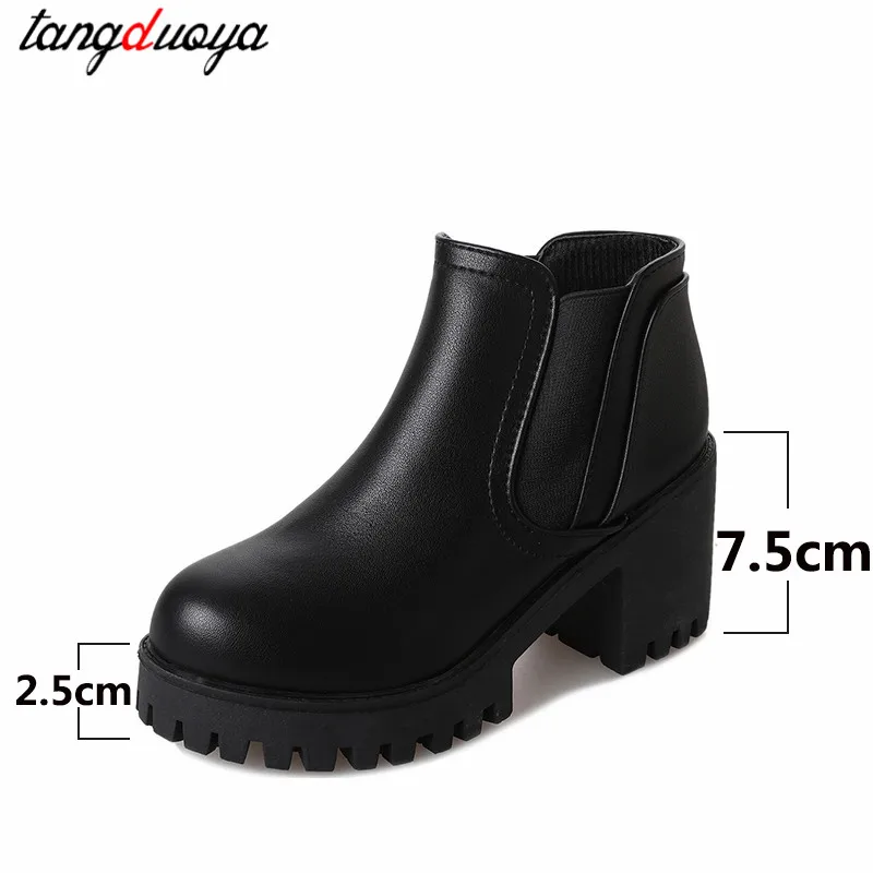 Ботинки Челси на высоком каблуке удобные женские повседневные модные замшевые