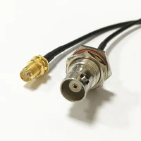 1pc rf coaxiale cable rg174 sma female jack nut to bnc ffemale bulkhead rg174 20cm 8 30cm50cm100cm adapter pigtail