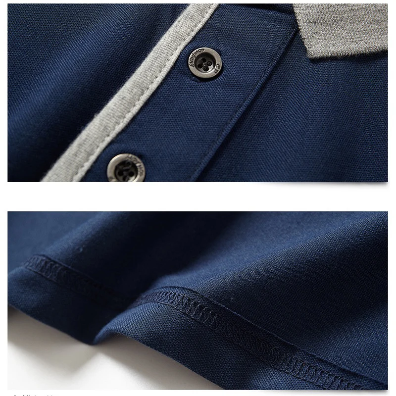 2021 Men Summer Short Polo Shirt Mens Stand Collar Shirts Embroidery Casual Cotton Homme 5XL Plus Size Business Tops | Мужская одежда