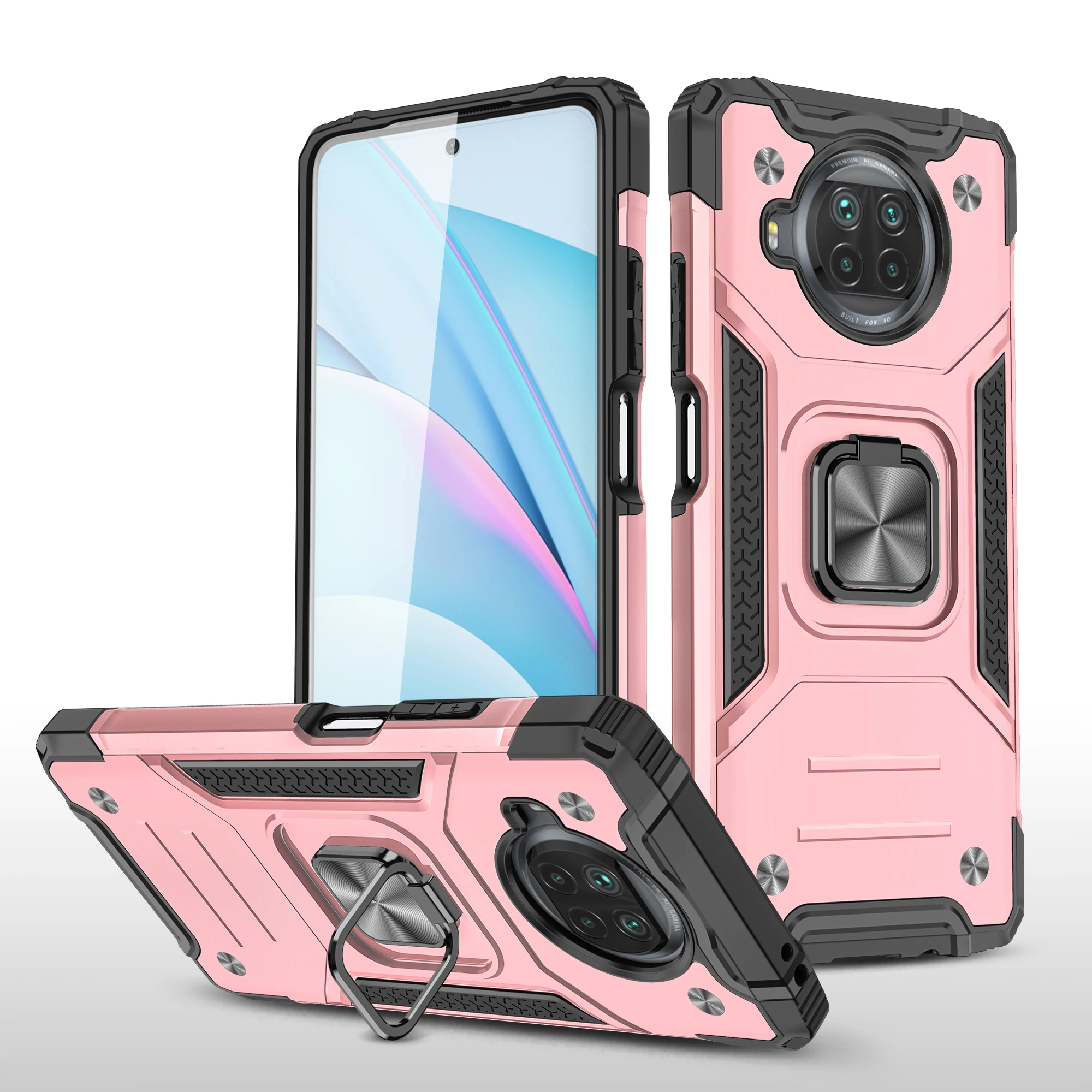 

Fashion Shockproof Armor Phone Case For Xiaomi Redmi Note K30 K40 10T 10I 11 11I 11X 8 10 CC9 8A Pro Ultra Plus Lite 5G PC Cover