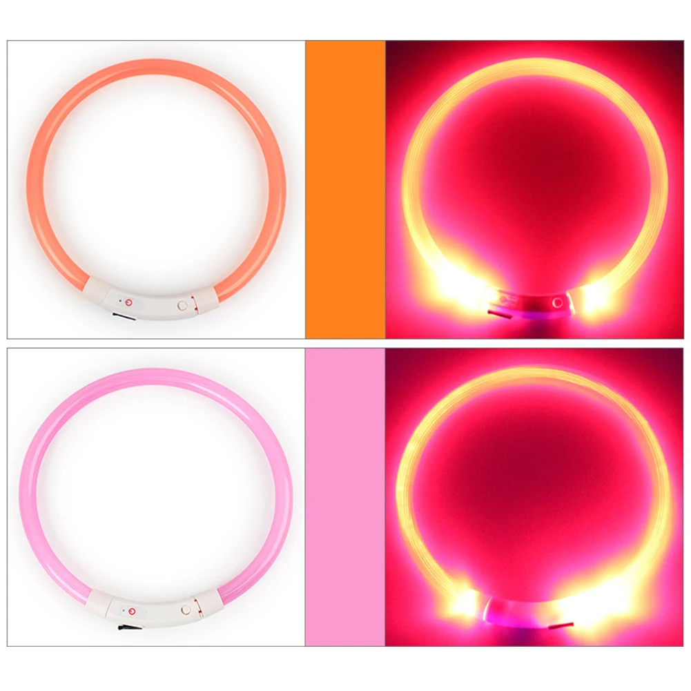 Rechargeable Led Usb Pet Dog Collar Night Collars Puppy Neck Glowing Luminous Safety Flashing Glow | Дом и сад