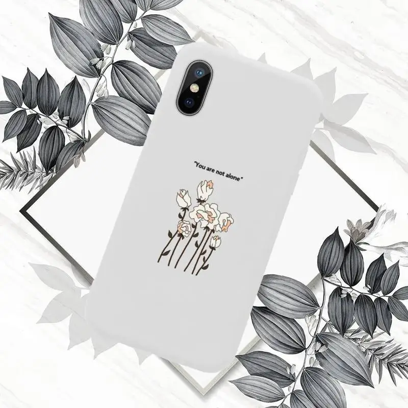 

Great Aesthetic Flower art cover Phone Case Candy Color for iPhone 6 7 8 11 12 s mini pro X XS XR MAX Plus