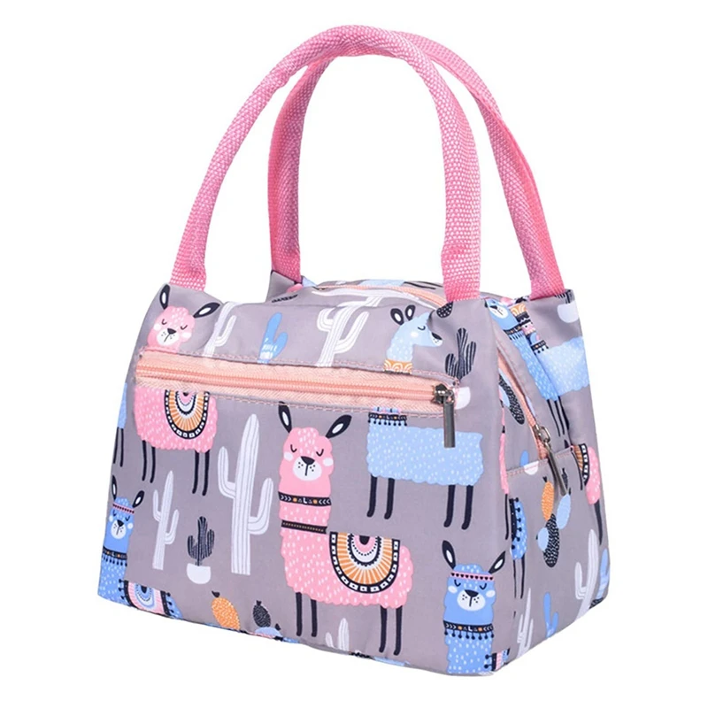 

Insulated Picnic Cartoon Suitcase Warm Portable One Shoulder Lunch Bag Bento Bag Large Capacity Outdoor Bag