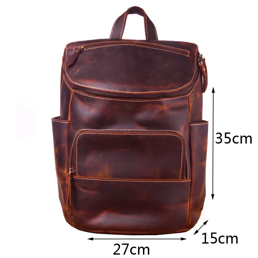 

AETOO Mad Horse Leather Shoulder Bag, Leather Shoulder Bag, Men's Travel Backpack, Men's Leather Shoulder Computer Bag