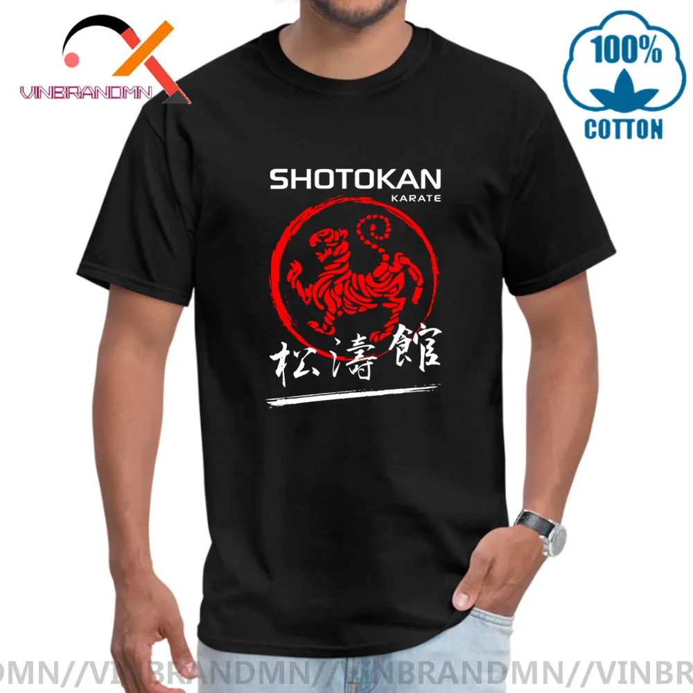 Шотокан каратэ футболка Для мужчин Hipster Camisetas Hombre короткий рукав круглый вырез