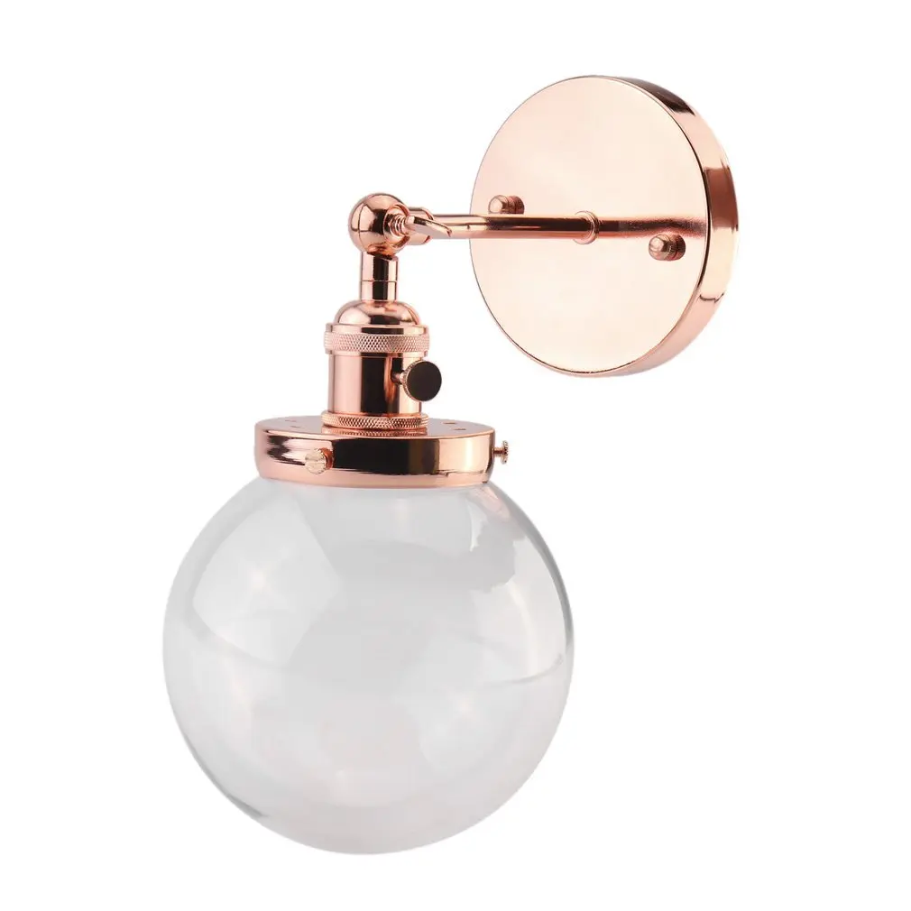 Декоративная классическая круглая настенная лампа в стиле индастриал бра с