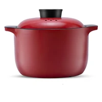 ceramic casserole multi size chinese red round 1 4 5 5l multiple size cooking soup pot home kitchen supplies saucepan pan