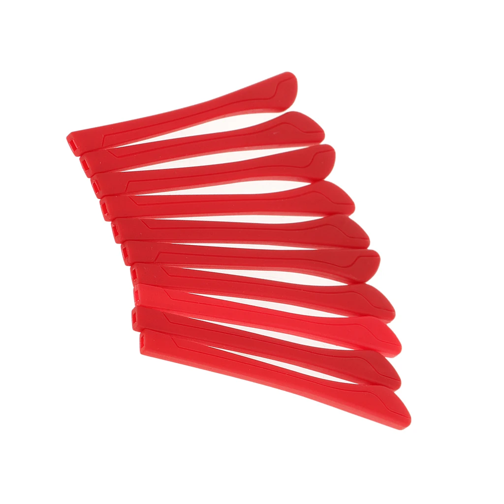 10pcs Silicone Eyeglasses End Tips Ear Sock Pieces Tubes Replacement Red | Аксессуары для одежды