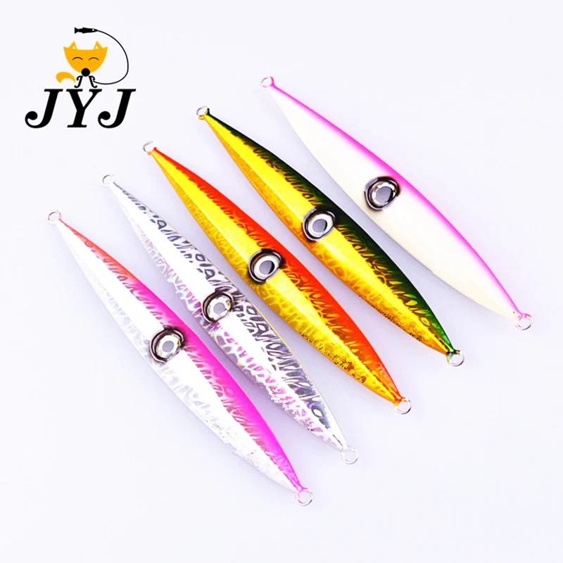 

1PC Metal jig 80g 120g 150g 200g 250g Fish Speed Jig Jerkbait Saltwater Metal iron plate Jig hook Lure Fishing Lure Hard Lure