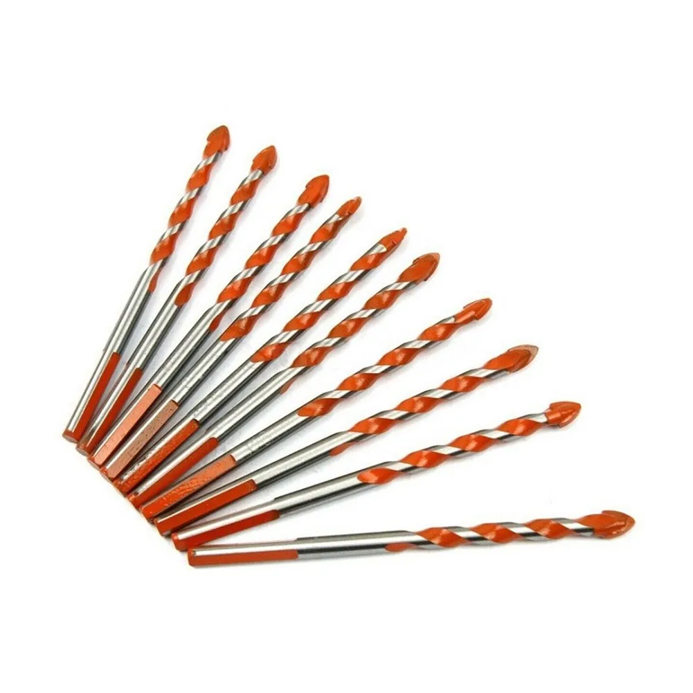 

10PCS 6mm Tungsten Carbide Drill Bit Set For Porcelain Tile Concrete Brick Glass Multi Function Triangle Bit