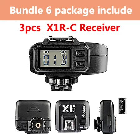 3pcs X1R-C Godox Xpro-C ttl беспроводной триггерный передатчик вспышки w/X1R-C ttl беспроводной триггер для вспышки приемник триггер для камеры Canon - Цвет: 3pcs X1R-C