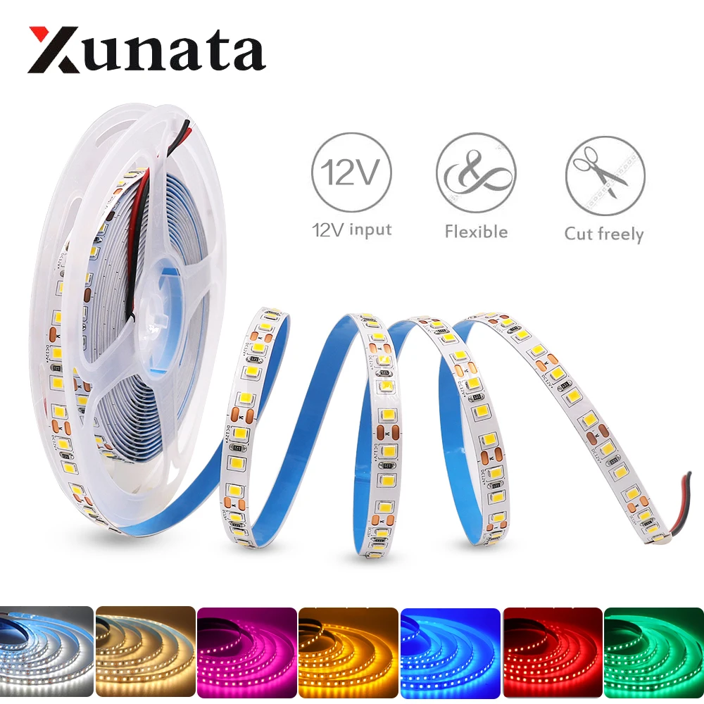 

Super Bright DC 12V SMD 2835 LED Strip 120leds/m Flexible Tape Ribbon Lamp Led Strip Light White/Warm White/Blue/Red/Pink/Green