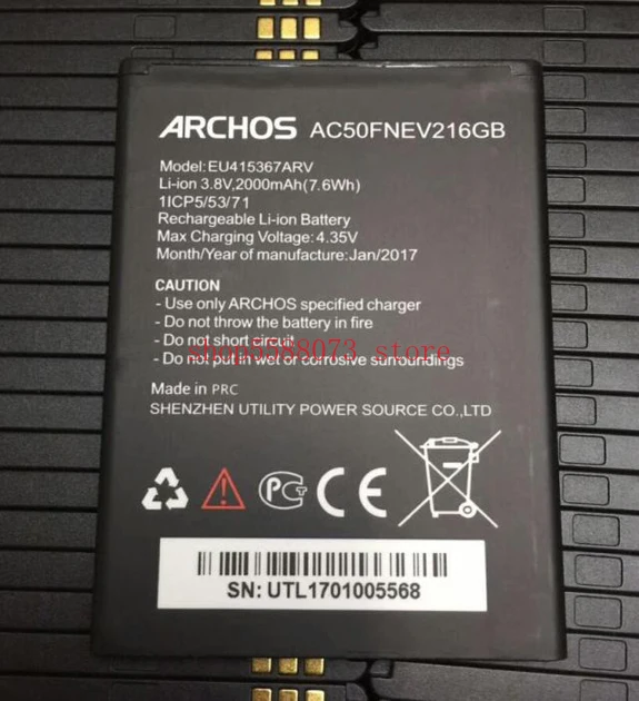 

Аккумулятор 3,8 в 2000 мАч EU415367ARV 1ICP5/53/71 AC50FNEV216GB для ARCHOS 50F