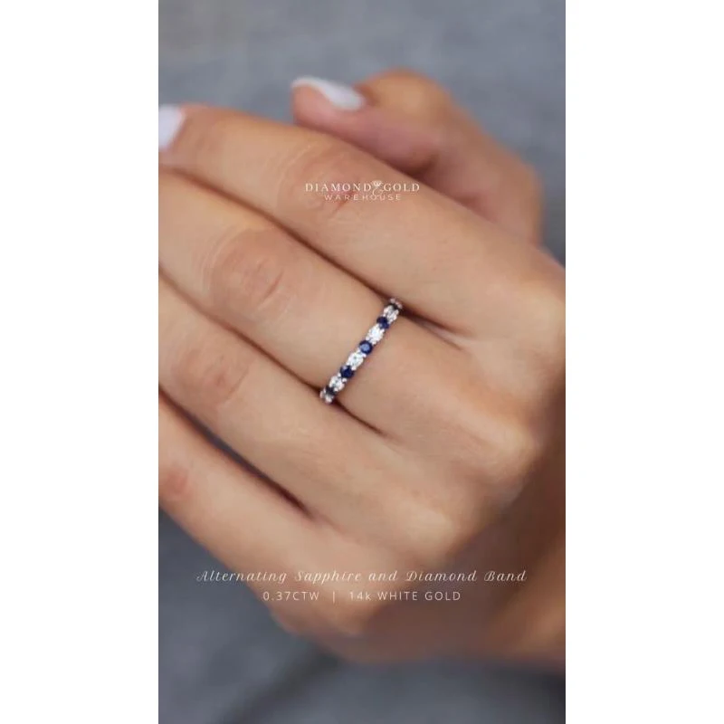 

Fashion Silver Plated Two Color Interlaced Rhinestones Ring Women Girls Elegant Wedding Party Smooth Ring Concise Jewelry Gift