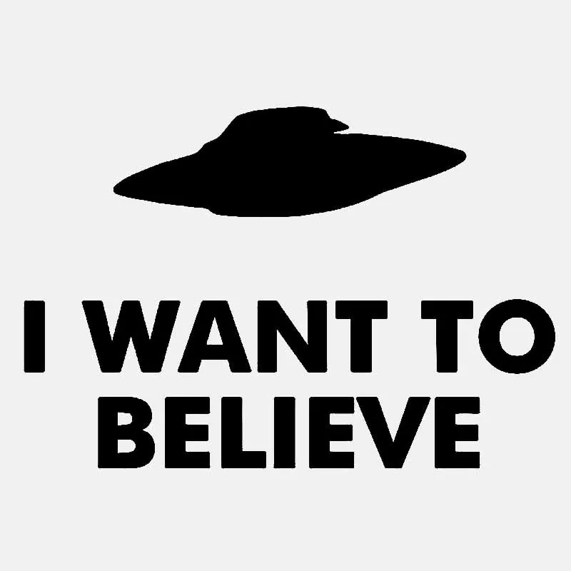 Мультфильм виниловые наклейки на машину декоративные я хочу верить инопланетян