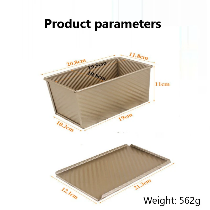

Bakeware Loaf Pan Toast Box With Lid Cheese Box Baking Roast Rectangular Cake Toast Bread Mold Cake Mold Kitchen Accessories