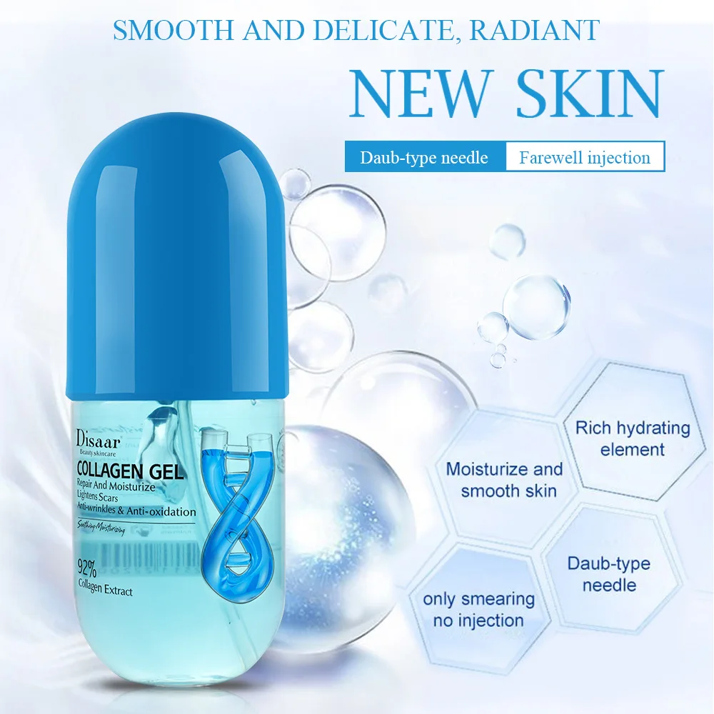 

280ml Disaar Collagen Capsule Gel Facial cleansing shrinking pores moisturizing after sun skin care Sun repair