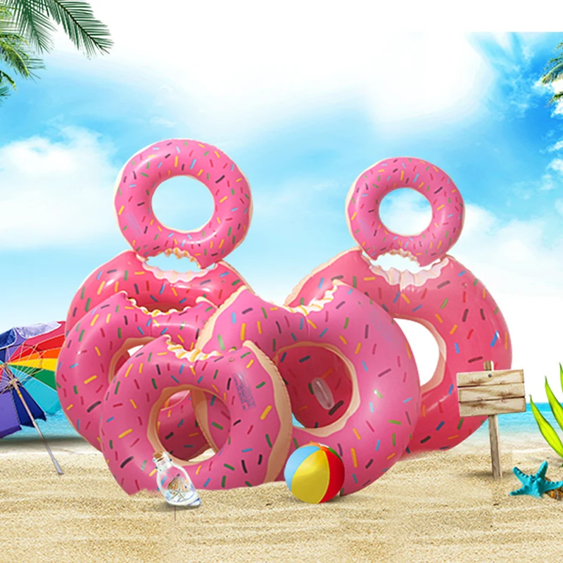 

Summer Outdoor Activities Inflatable Donut Swimming Ring Pool Buoy Mattress Thickened PVC Summer Seat Ring Toy