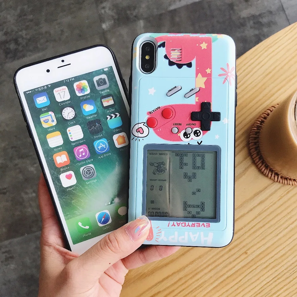 Ретро чехол для телефона Tetris Gameboy для Apple iPhone 7 8 Plus, мягкий ТПУ чехол для телефона для iPhone X 6 6s 8 Plus, чехол