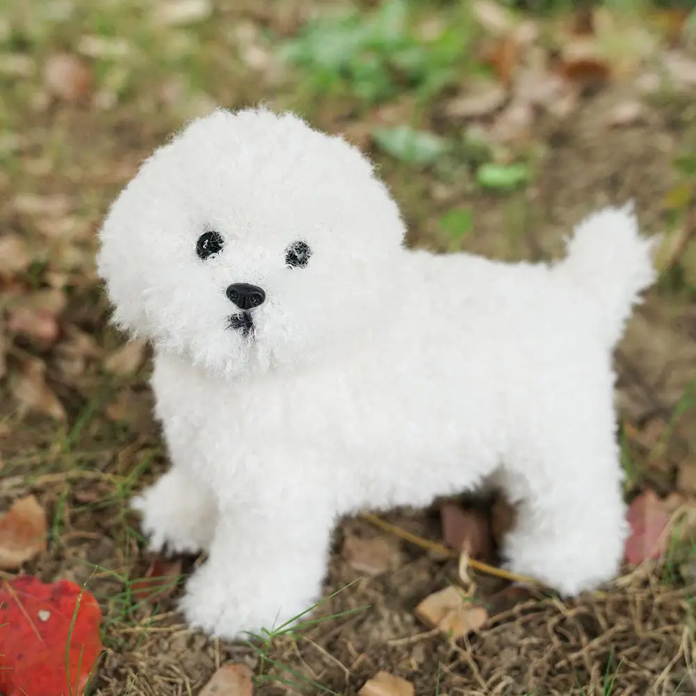 

Cute Realistic Teddy Dog Simulation Toys Children's Toys Gifts Plush White For Kids T9D1