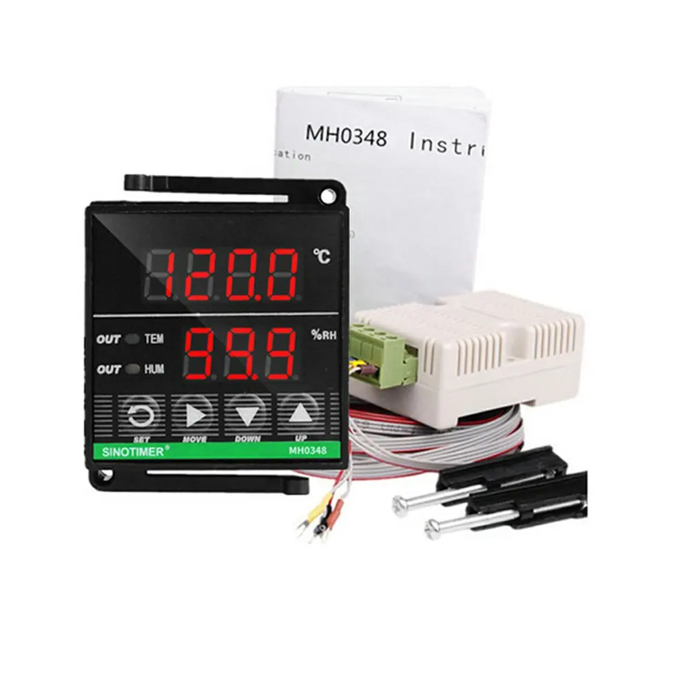 

48*48mm MH0348 High Precision Temperature And Humidity Controller Cooling Heating Display High-Performance Tools With Sensor