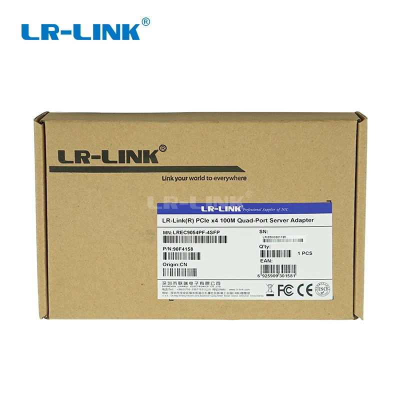 LREC9054PF-4SFP Intel I350 BasedPCIe x4 100FX Quad SFP Port Fiber Ethernet сетевой адаптер (4 x SFP) | Компьютеры и офис
