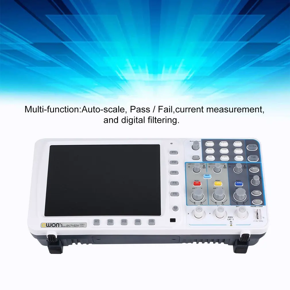 Owon двойной канал глубокой памяти 8 дюймов ЖК-дисплей цифровой осциллограф для