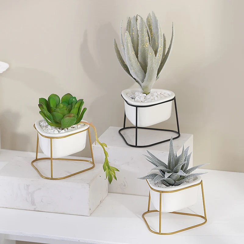 

Home Decor Artificial Green Plant Simulation Flowers Decoration Indoor Tabletop Cactus Pot Ornaments Creative Nordic Gifts