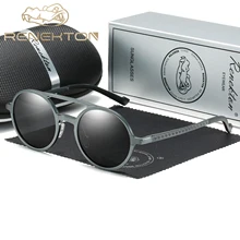 RRNRLTON Hot Black Goggle Male Round Sunglasses Luxury Brand Men Glasses Retro Vintage Women Sun Glasses UV400 Eyewear