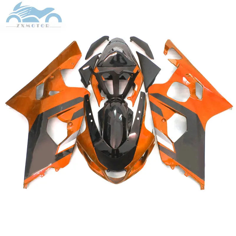 Orange Black Бесплатные пользовательские комплект обтекателей для SUZUKI K4 GSXR600 750 Мотоцикл Спортивные Обтекатели 04 05 GSXR750 GSX R600 цвет синий, черный; Большие размеры 34–43 запасные части корпуса - Цвет: Orange Black
