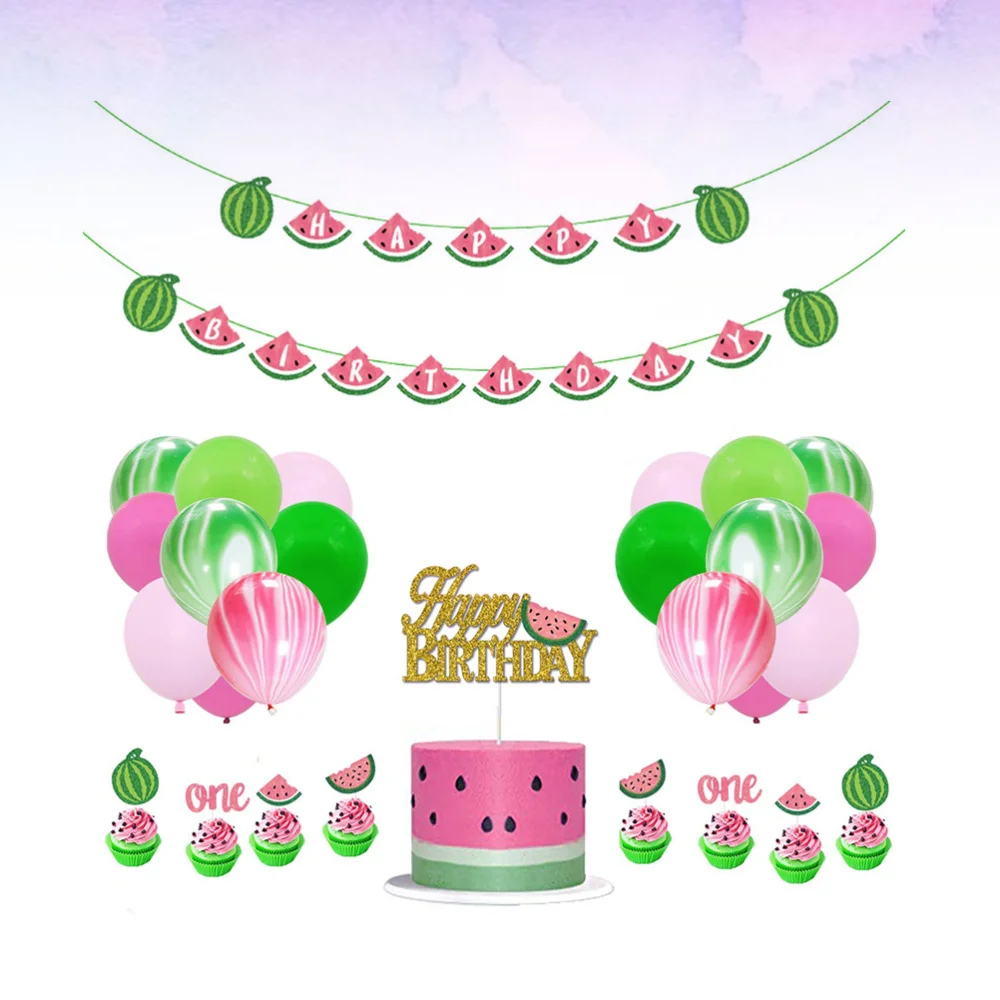 30 шт. летние вечерние латексные воздушные шары с арбузным декором креативные на