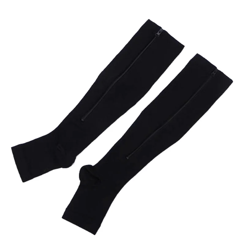 

Women's Burn Fat Zipper Compression Socks Slim Sleeping Beauty Leg Prevent Varicose Veins Socks Medias De Mujer
