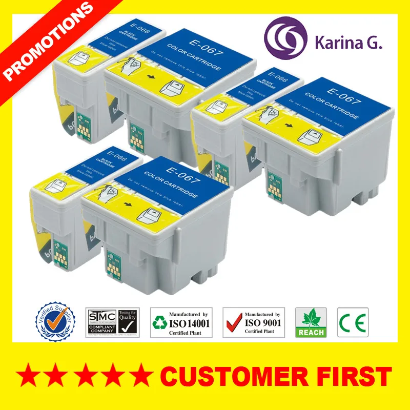 Совместимый чернильный картридж для T066 T067 Подходит Epson Stylus C48 и т. Д.|Чернильные