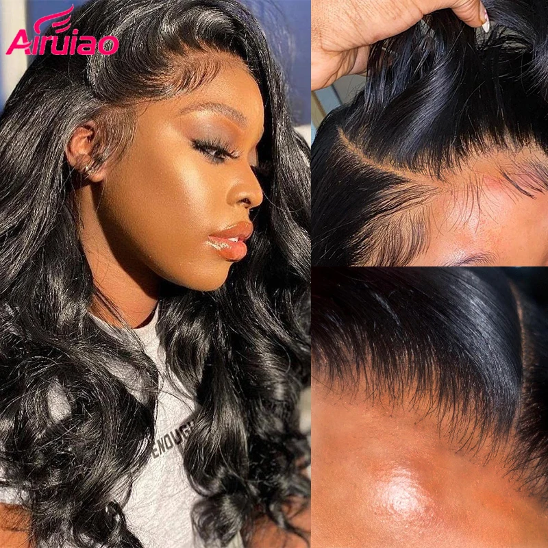 

Body Wave 13x6 HD Lace Frontal Wig Full Glueless 13x4 Lace Front Natural Human Hair Wigs For Women 28 Preplucked with Baby Hair