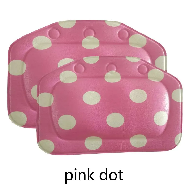 pink dot ПВХ пена аксессуары для ванной комнаты спа подушки для ванны подушка для ванны 1 шт. Водонепроницаемая губчатая подушка для головы Ванна подголовник Ванна Подушка - Цвет: pink dot