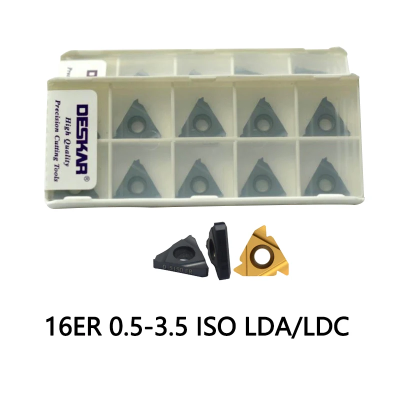 10 шт. 16ER 1 5 iso16ER 0 75 25 2 3 ISO LDA LDC токарные инструменты карбидные вставки CVD покрытие