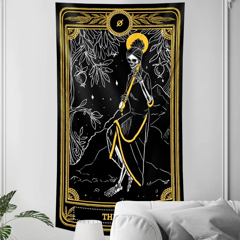 Tarot witchcraft psychedelic scene home art decorative tapestry Hippie Bohemian Datura sheet sofa blanket | Дом и сад
